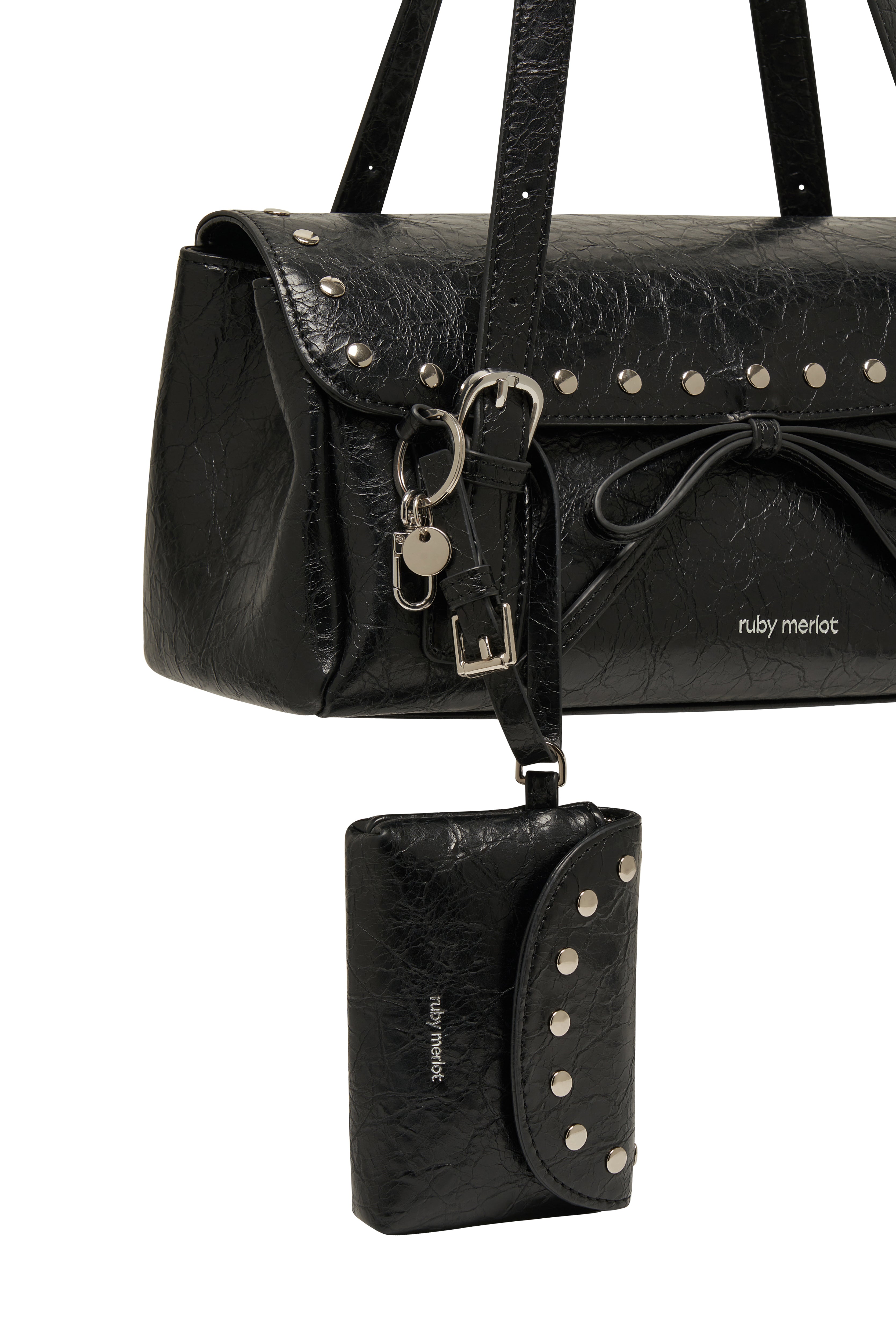 Cleo City Bag + Pouch Set – ruby merlot