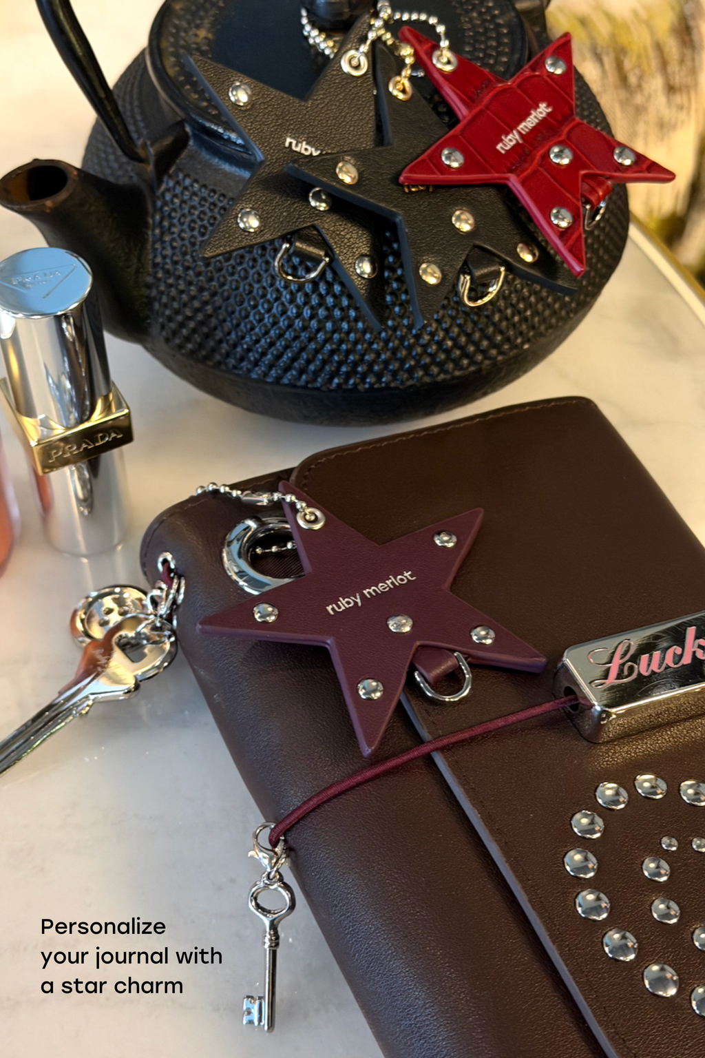 Star Leather Charm