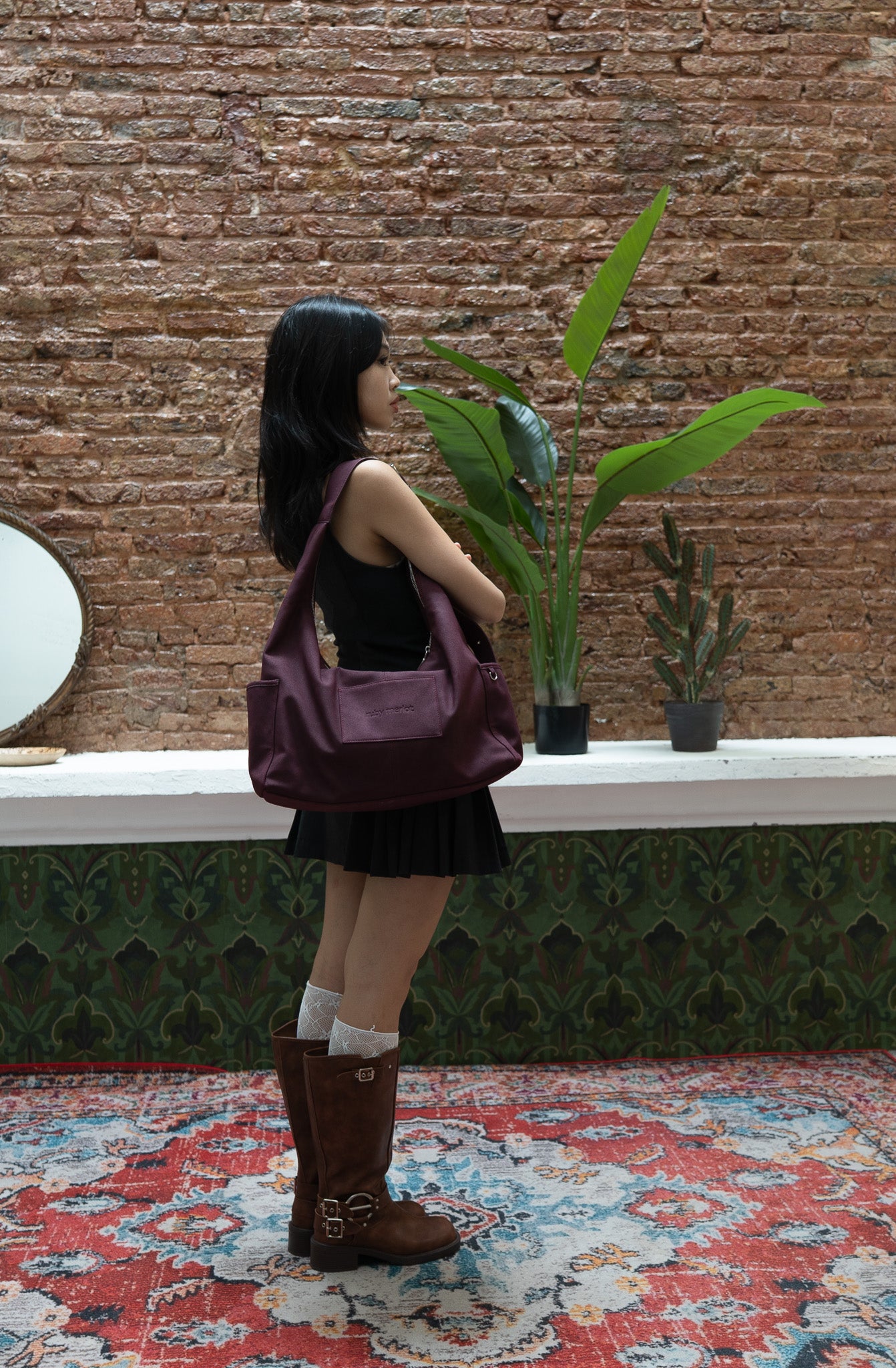 The Classic Ruby Bag - L, MERLOT [UPDATED DESIGN]