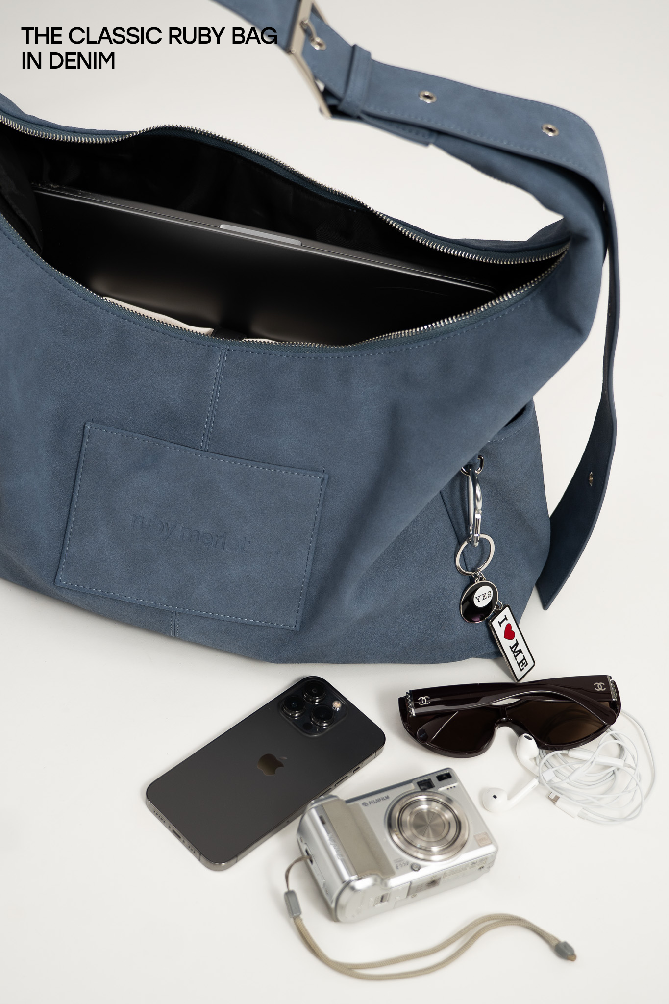 The Classic Ruby Bag - L, DENIM
