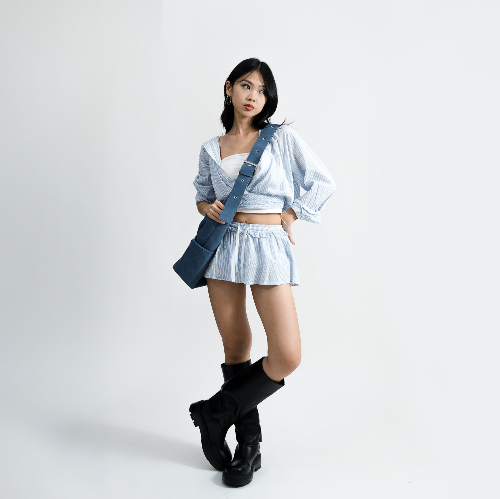 The Classic Ruby Bag - L, DENIM