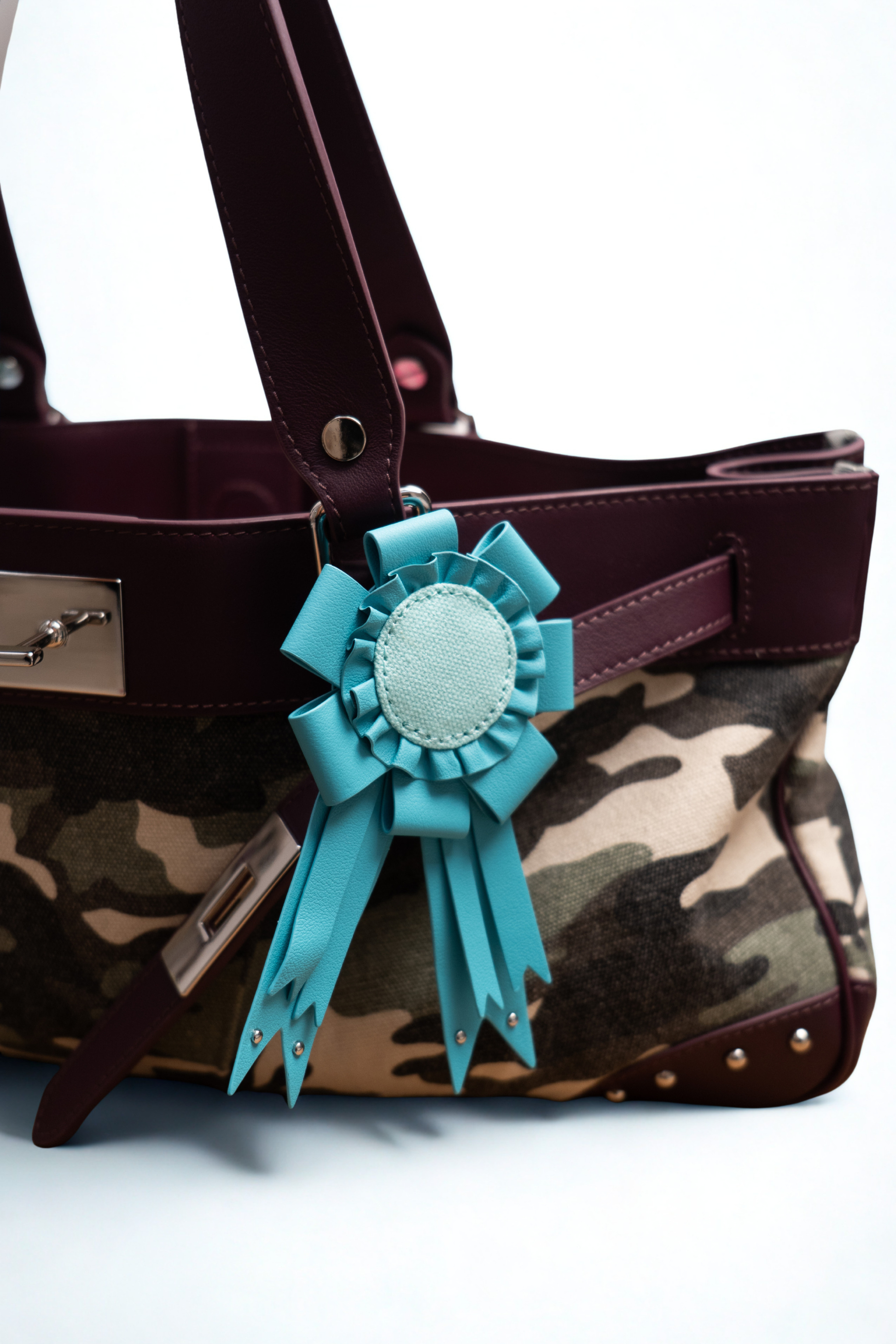 Rosette Leather Charm