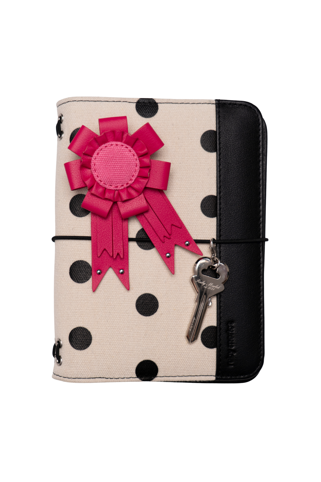 Rosette Leather Charm