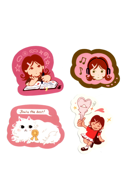 'ruby is journaling' strawbween x ruby merlot sticker pack