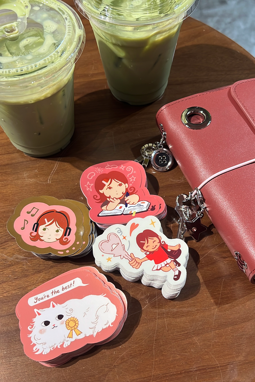 'ruby is journaling' strawbween x ruby merlot sticker pack